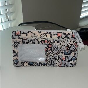 Vera Bradley Black and Pink Floral Wallet
